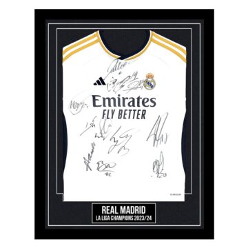 Real Madrid Signed Framed Shirt – La Liga Champions 2023/24