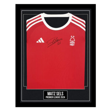 Matz Sels Signed Framed Shirt – Premier League 2024