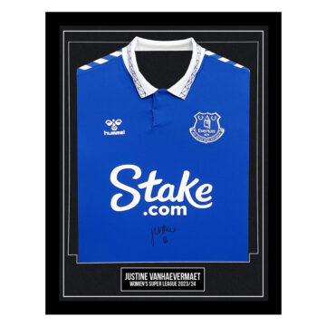 Signed Justine Vanhaevermaet Framed Shirt - Women's Super League 202324
