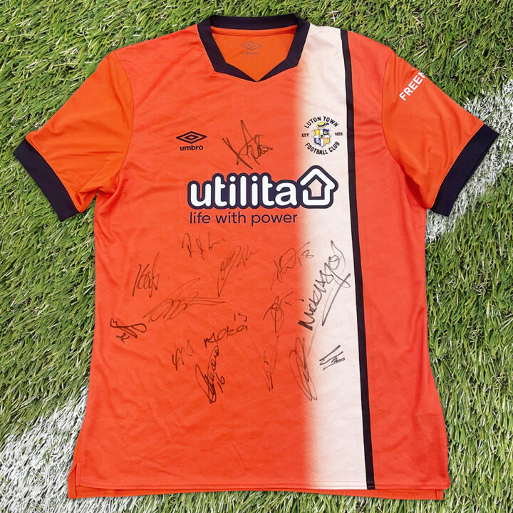 Signed Luton Town Home Shirt - Premier League 202324