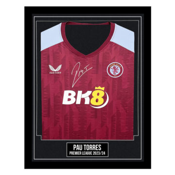Signed Pau Torres Framed Home Shirt - Premier League 202324