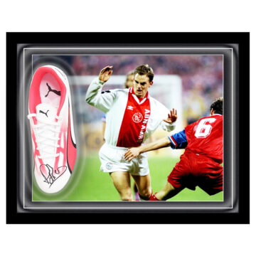 Signed Ronald de Boer Boot Framed Dome - Champions League Winner 1995