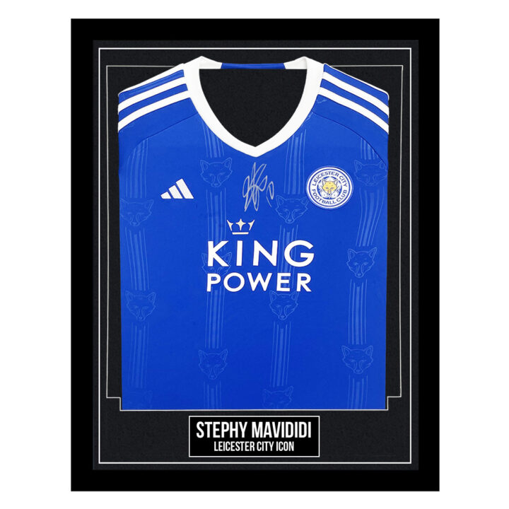 Signed Stephy Mavididi Framed Shirt - Leicester City Icon