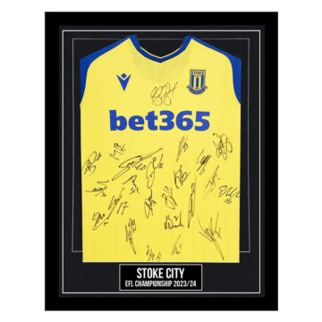 Signed Stoke City Framed Third Shirt - EFL Championship 202324
