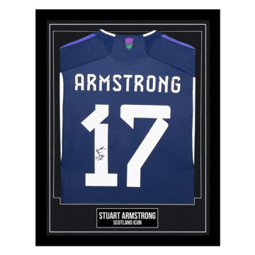 Stuart Armstrong Signed Framed Shirt - Scotland Icon