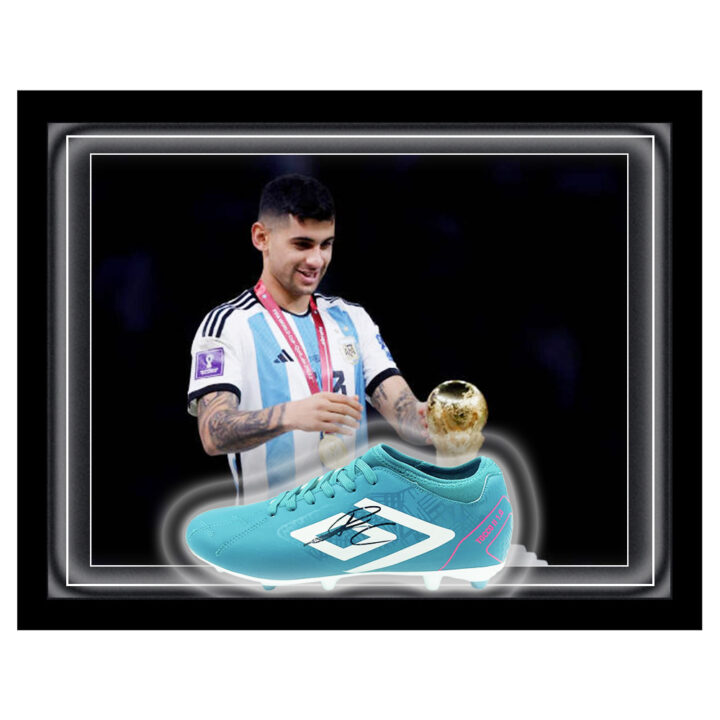 Signed Cristian Romero Boot Framed Dome - World Cup Winner 2022