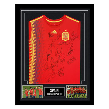 Signed Spain Framed Shirt - World Cup 2018 Squad