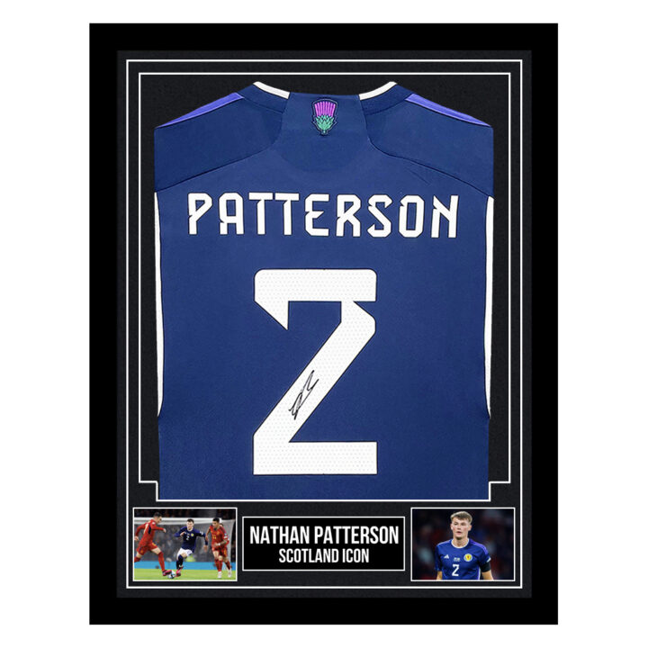 Signed Nathan Patterson Framed Shirt - Scotland Icon