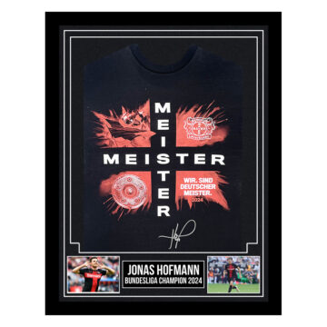 Signed Jonas Hofmann Framed Shirt - Bundesliga Champion 2024