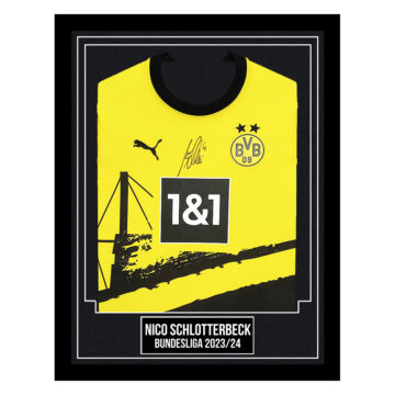 Nico Schlotterbeck Signed Framed Borussia Dortmund Shirt - Bundesliga 2023/24