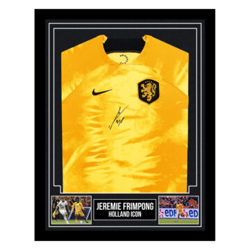 Signed Jeremie Frimpong Framed Shirt - Holland Icon