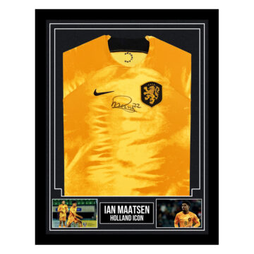 Signed Ian Maatsen Framed Shirt - Holland Icon