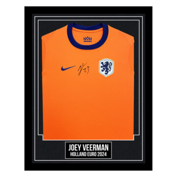 Joey Veerman Signed Framed Shirt - Holland Euro 2024