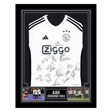 Signed Ajax Framed Away Shirt - Eredivisie 2024