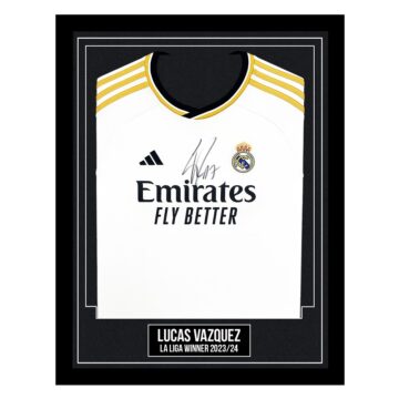 Lucas Vazquez Signed Framed Shirt - Real Madrid La Liga Winner 2023/24