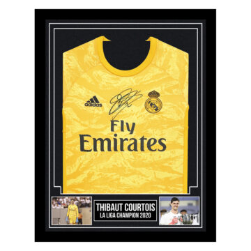 Signed Thibaut Courtois Framed Shirt - Real Madrid La Liga Champion 2020