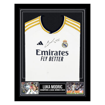 Signed Luka Modric Framed Real Madrid Shirt – Champions League Winner 2024