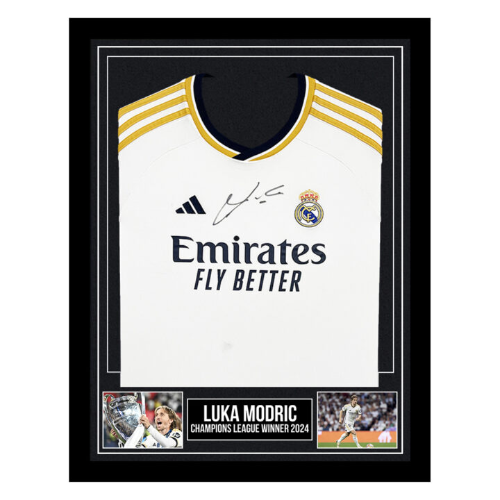 Signed Luka Modric Framed Real Madrid Shirt – Champions League Winner 2024