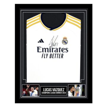 Signed Lucas Vazquez Framed Shirt - Champions League Winner 2024