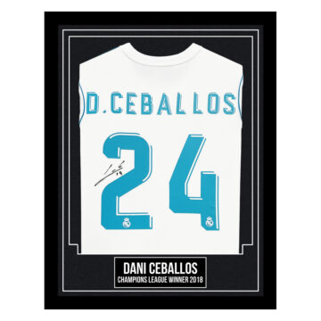 Dani Ceballos Signed Framed Real Madrid Shirt - Champions League Winner 2018