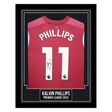 Kalvin Phillips Signed Framed West Ham United Shirt - Premier League 2024