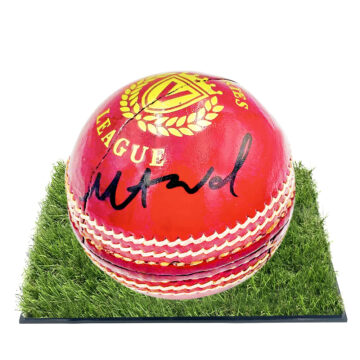 Signed Mark Wood Framed Ball - Cricket World Cup Winner 2019