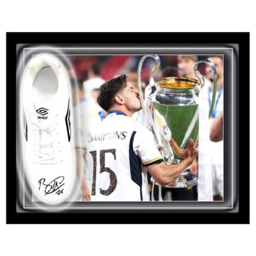 Signed Brahim Diaz Boot Framed Dome - Champions League Winner 2024