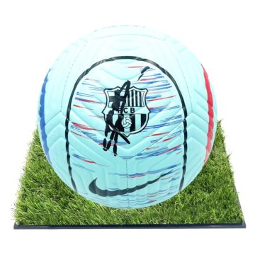 Signed Pau Cubarsi Framed Ball - FC Barcelona La Liga 2024