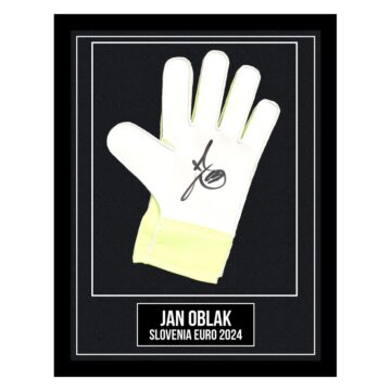 Signed Jan Oblak Framed Glove - Slovenia Euro 2024