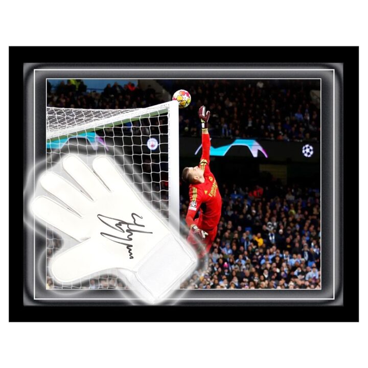 Signed Andriy Lunin Glove Framed Dome - Champions League Winner 2024