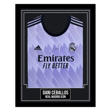 Signed Dani Ceballos Framed Shirt - Real Madrid Icon