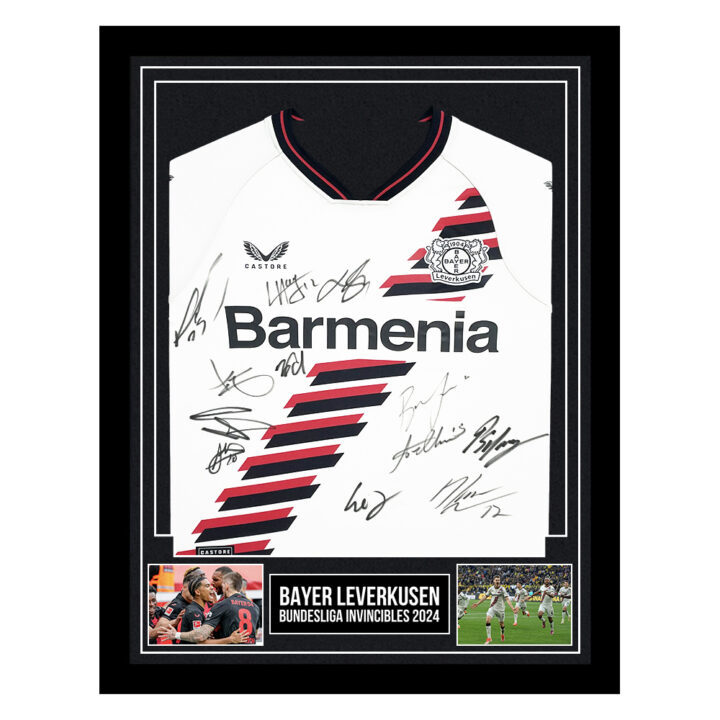 Signed Bayer Leverkusen Framed Shirt - Bundesliga Invincibles 2024
