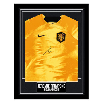 Jeremie Frimpong Signed Framed Shirt - Holland Icon