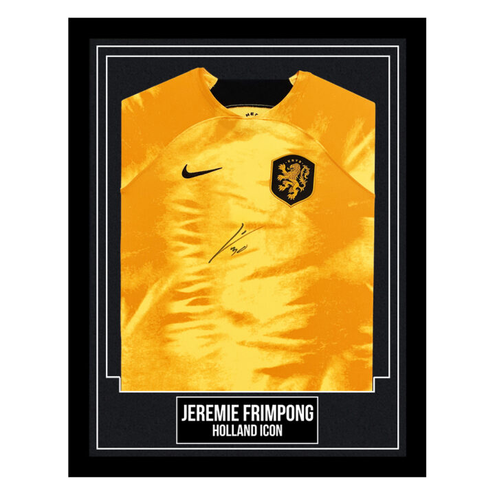 Jeremie Frimpong Signed Framed Shirt - Holland Icon