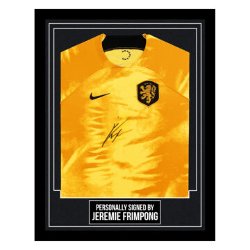 Framed Jeremie Frimpong Signed Shirt - Holland Autograph