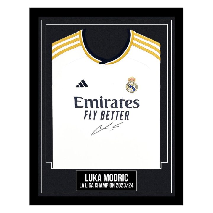 Luka Modric Signed Framed Shirt - Real Madrid La Liga Champion 2023/24