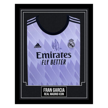 Signed Fran Garcia Framed Shirt - Real Madrid Icon