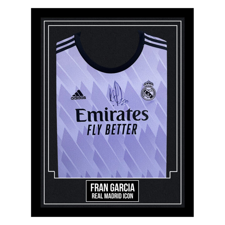Signed Fran Garcia Framed Shirt - Real Madrid Icon