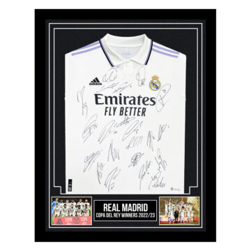 Signed Real Madrid Framed Shirt - Copa del Rey Winners 2022/23