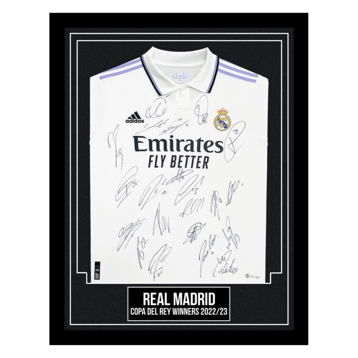 Real Madrid Signed Framed Shirt - Copa del Rey Winners 2022/23