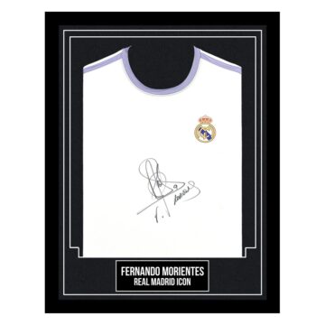 Fernando Morientes Signed Framed Shirt - Real Madrid Icon