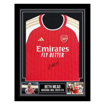Signed Beth Mead Framed Shirt - Arsenal WSL 2023/24