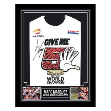 Signed Marc Marquez Framed Shirt - MotoGP World Champion 2016