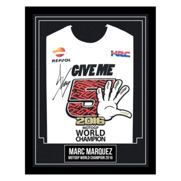 Marc Marquez Signed Framed Shirt - MotoGP World Champion 2016