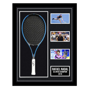 Signed Rafael Nadal Framed Racket - US Open Champion 2019