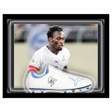 Signed Michael Essien Boot Framed Dome - Ghana Icon Autograph