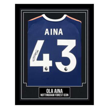 Ola Aina Signed Framed Shirt - Nottingham Forest Icon
