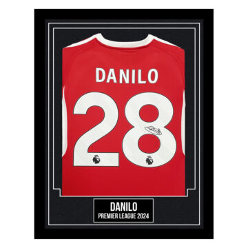 Danilo Signed Framed Home Shirt - Premier League 2024