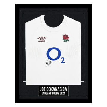 Joe Cokanasiga Signed Framed Shirt - England Rugby 2024