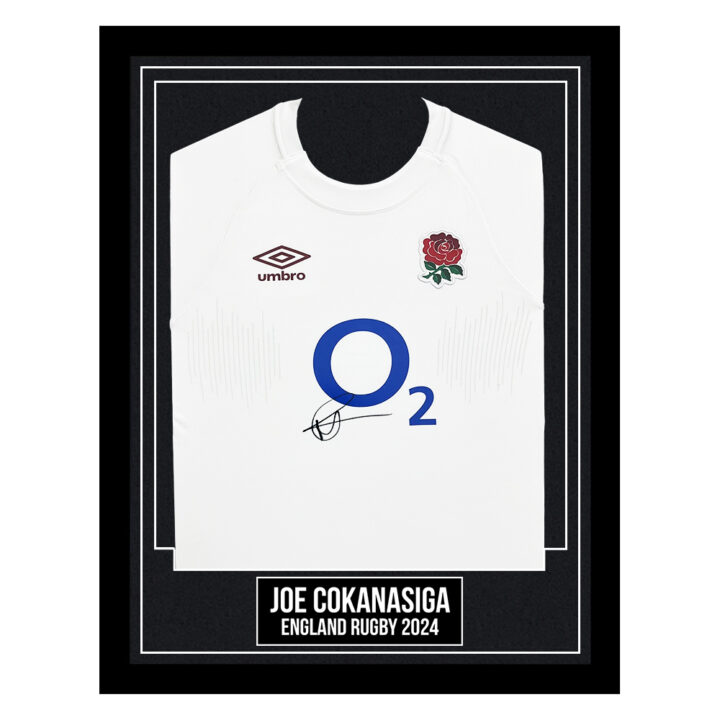 Joe Cokanasiga Signed Framed Shirt - England Rugby 2024
